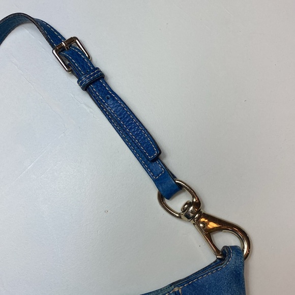 Dooney & Bourke Blue Leather Hobo Bag - Picture 6 of 12